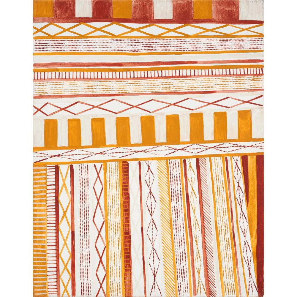 PEDRO WONAEAMIRRI comparable auction result: pedro wonaeamirri born 1974 language group tiwi pwoja pukaumani body paint design 2004 natural pigments on canvas 90 x 70cm