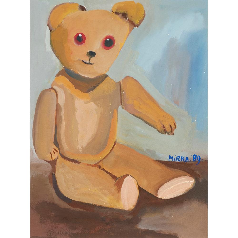 Mirka Mora comparable auction result: mirka mora 1928 2018 teddy bear series 1989 gouache on paper 39 5 x 29 5cm reveal