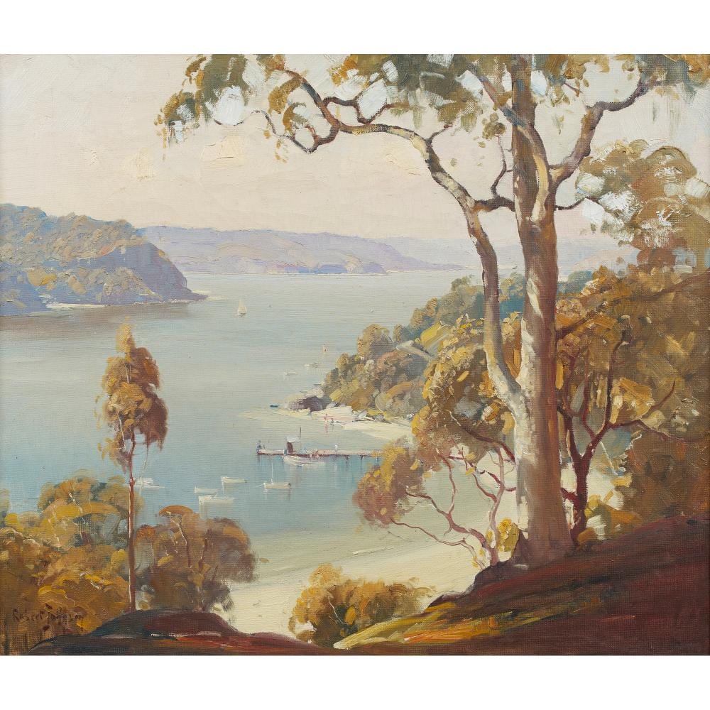 Robert (1770) Johnson comparable auction result: robert johnson 1890 1964 above pittwater oil on canvas 55 x 65cm
