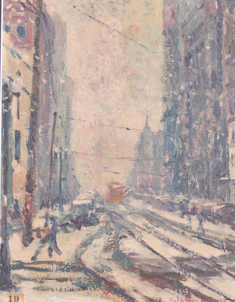 Augustus William Dunbier comparable auction result: augustus william dunbier 1888 1977 snow storm oil on canvas board