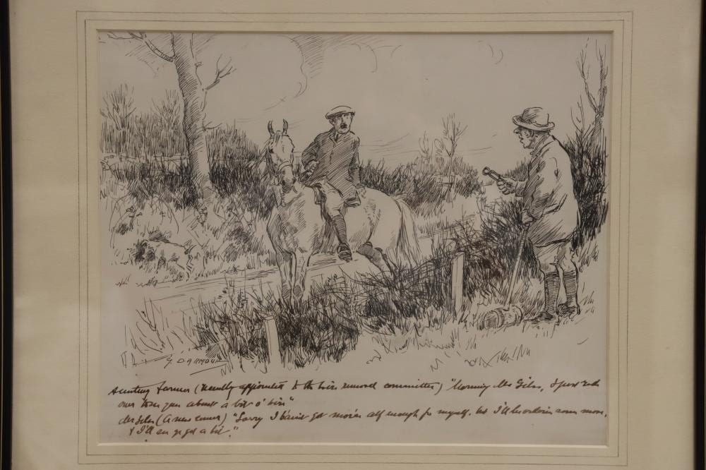 George Denholm Armour comparable auction result: george denholm armour print punch 8th feb 1928 frame approx 35cm h x 40cm w