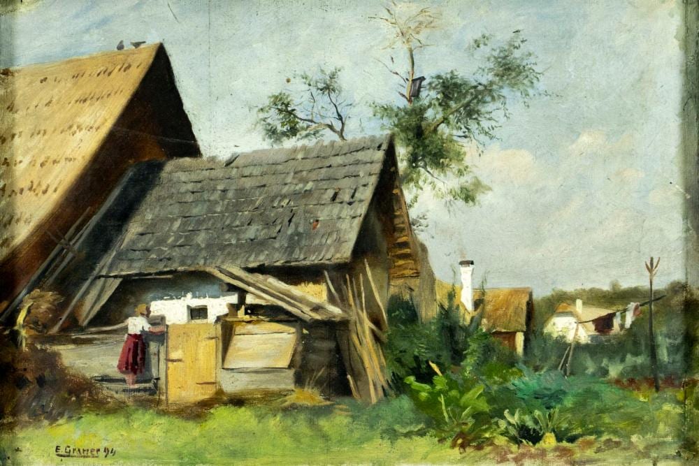 Ernst Graner comparable auction result: ernst graner austria 1865 1943 oil painting antique