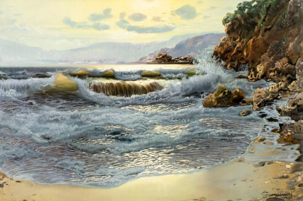 Ottorino Campagnari comparable auction result: ottorino campagnari italy 1910 1981 oil painting