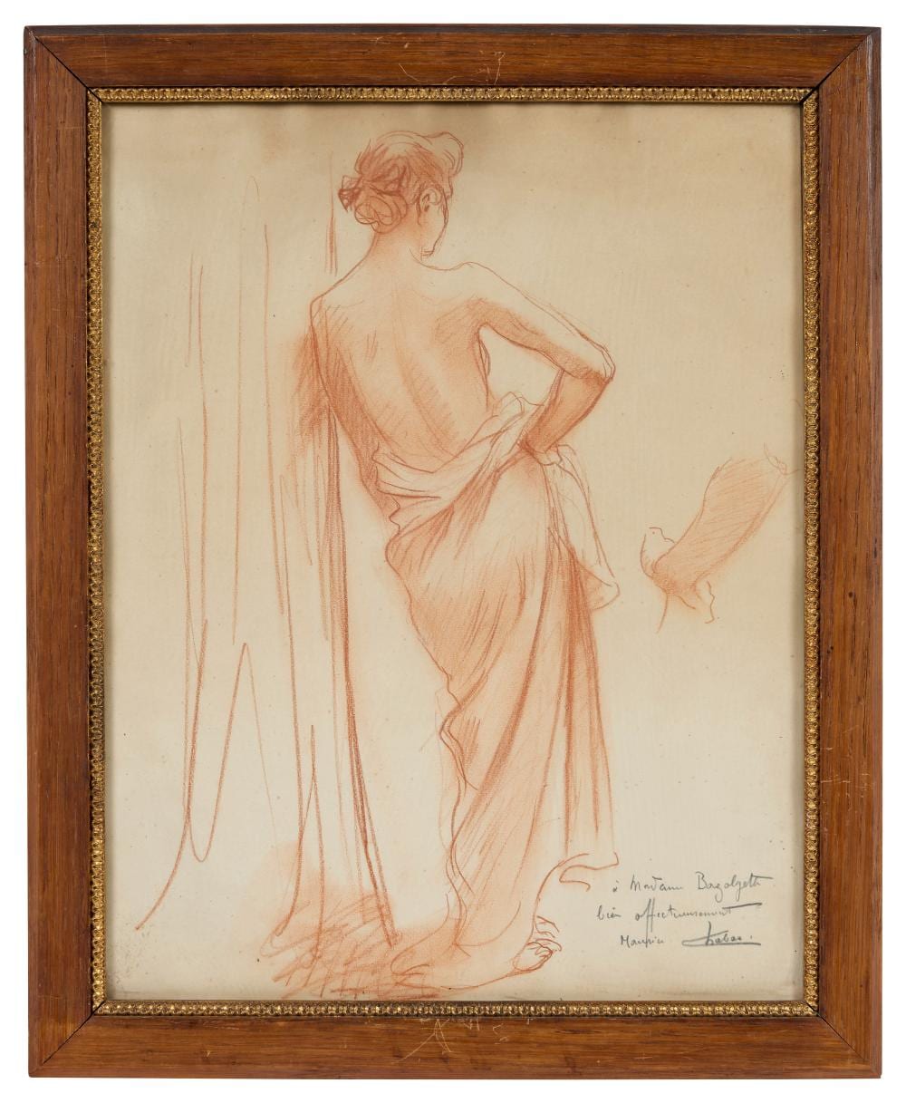 Maurice Chabas comparable auction result: maurice chabas 1862 1947 etude pour la contemplation sanguine sign et d dicac a madame