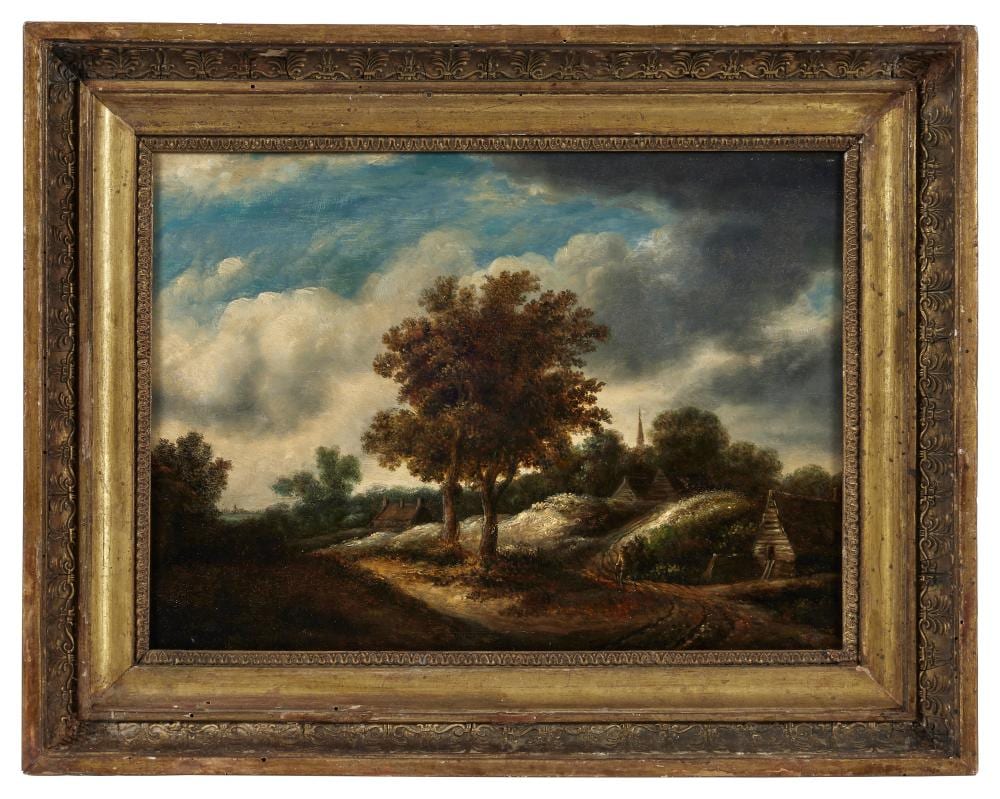 Georges Michel comparable auction result: georges michel 1763 1843 paysage au ciel orageux huile sur panneau 22 x 32 cm avec ca