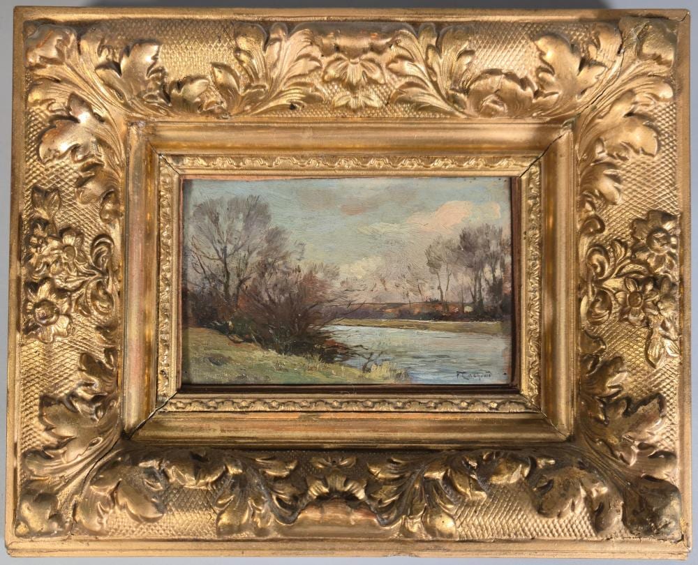 François Charles Cachoud comparable auction result: fran ois charles cachoud 1866 1943 bords de seine huile sur panneau sign en bas droite