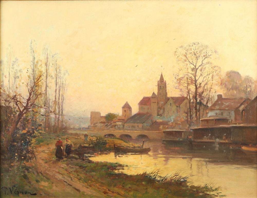 Paul Vernon comparable auction result: paul vernon 1796 1875 femmes en bord de rivi re