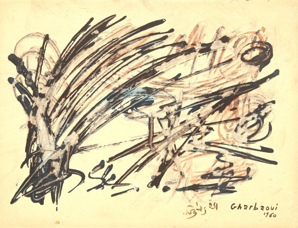 Jilali Gharbaoui comparable auction result: jilali gharbaoui 1930 1971 composition 1960