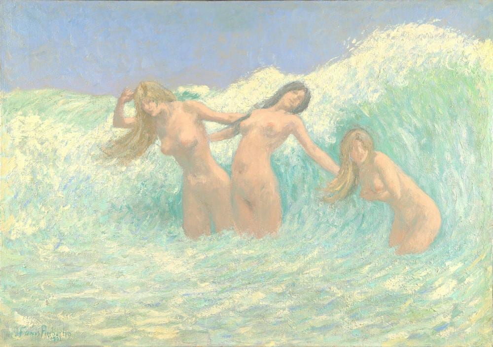 Jean-Francis Auburtin comparable auction result: jean francis auburtin 1866 1930 la vague 1901
