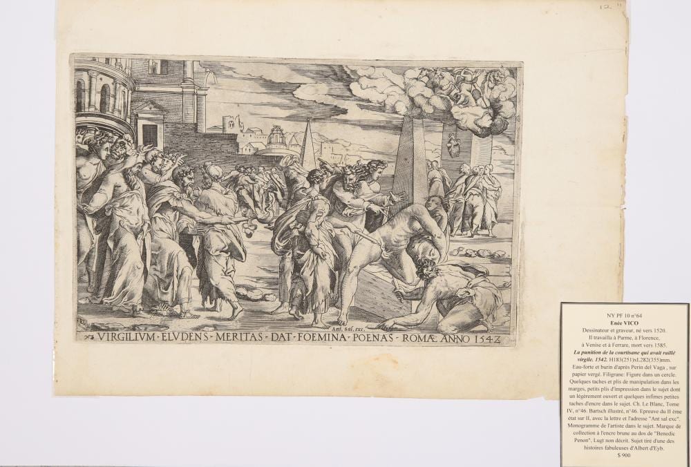 Enea Vico comparable auction result: enea vico ca 1520 1585 d apr s perino del vaga