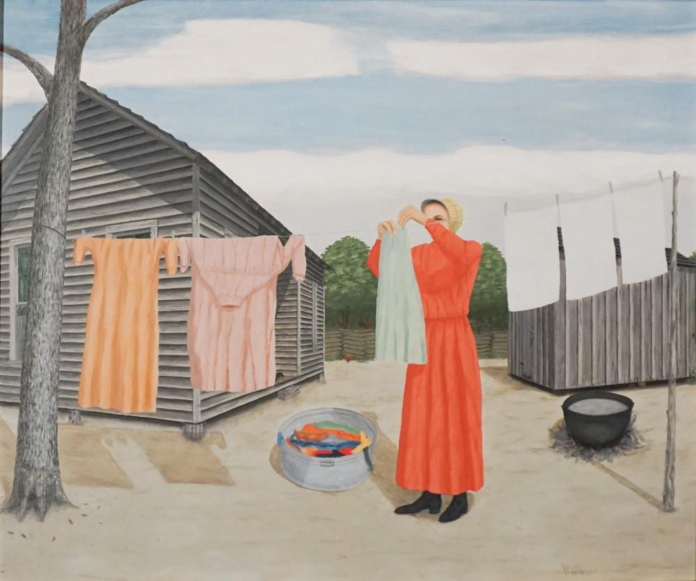 velox ward american 1901 1994 down to the coloreds oil on masonite with collotype 20 x 24 in 50 8 x 61 cm frame 26 x 30 in 66 x 76 2 cm · Weschler's · 2026-03-27 Velox Ward comparable auction result: velox ward american 1901 1994 down to the coloreds oil on masonite with collotype 20 x 24 in 50 8 x 61 cm frame 26 x 30 in 66 x 76 2 cm