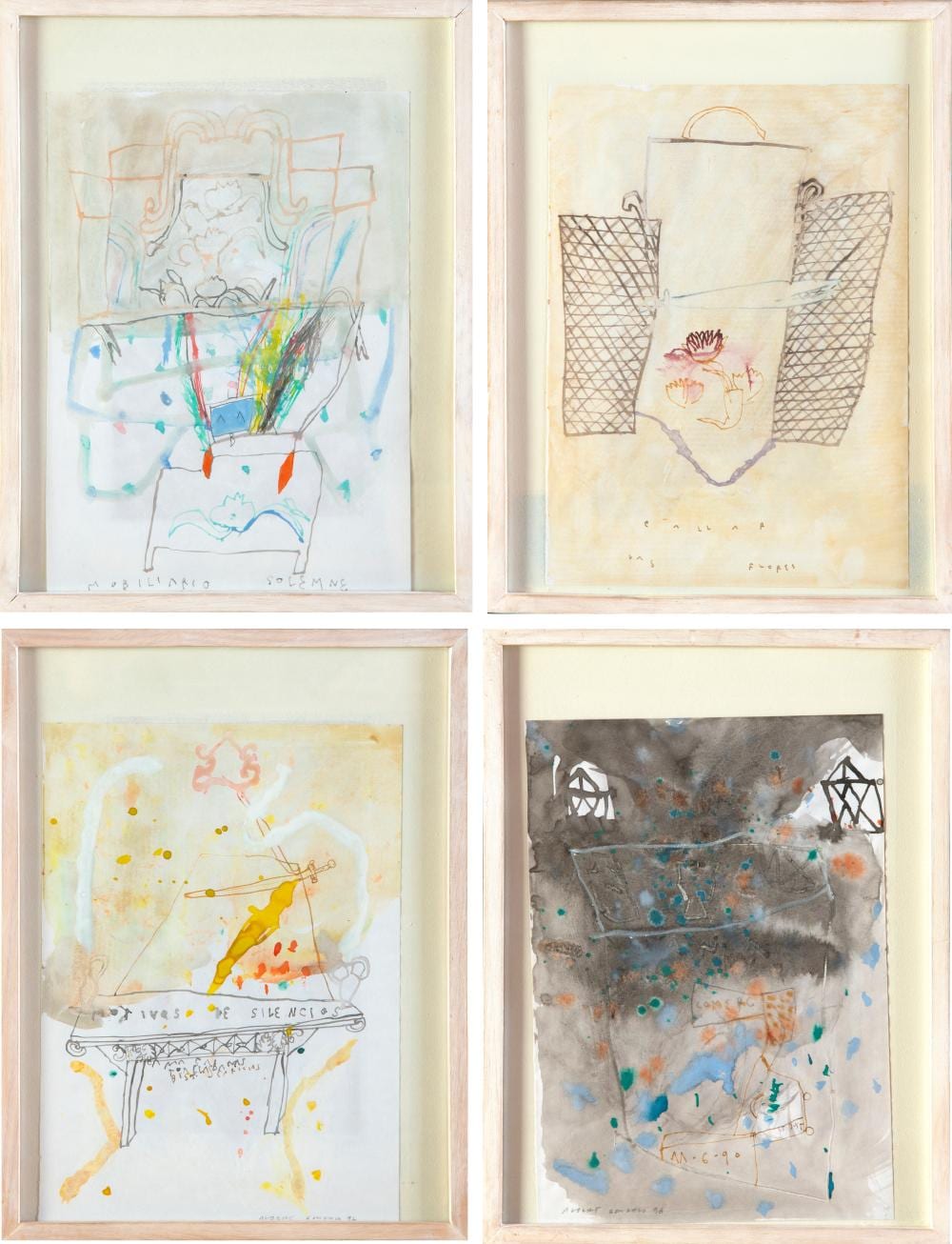 Albert Gonzalo comparable auction result: albert gonzalo carb tarragona 1954 four drawings 1996
