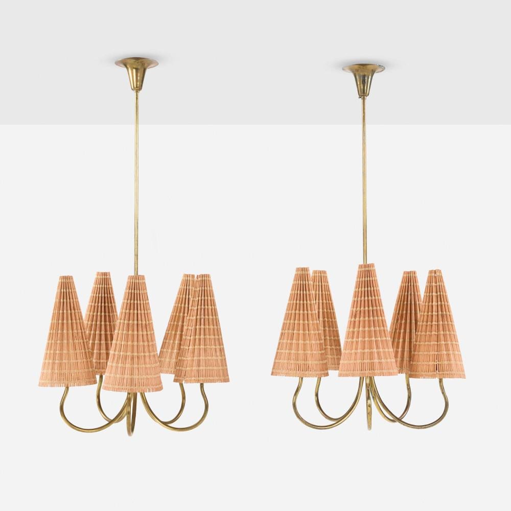 Gunnel Nyman comparable auction result: gunnel nyman chandeliers model 51064 pair