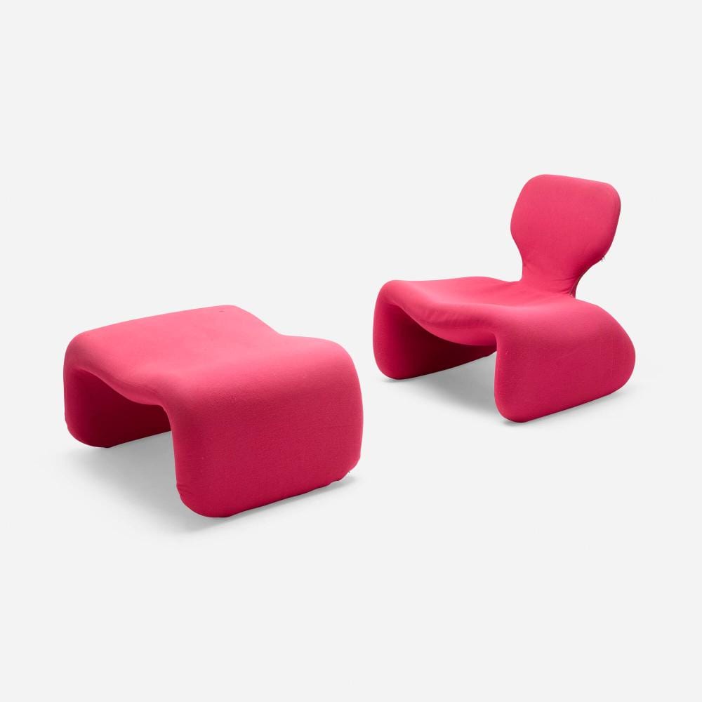 Olivier Mourgue comparable auction result: olivier mourgue djinn lounge chair and ottoman
