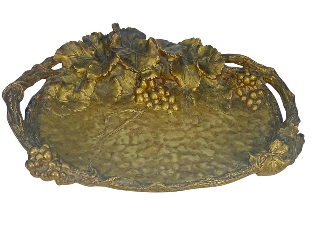 Albert Marionnet comparable auction result: albert marionnet 1852 1910 oval gilt bronze tray