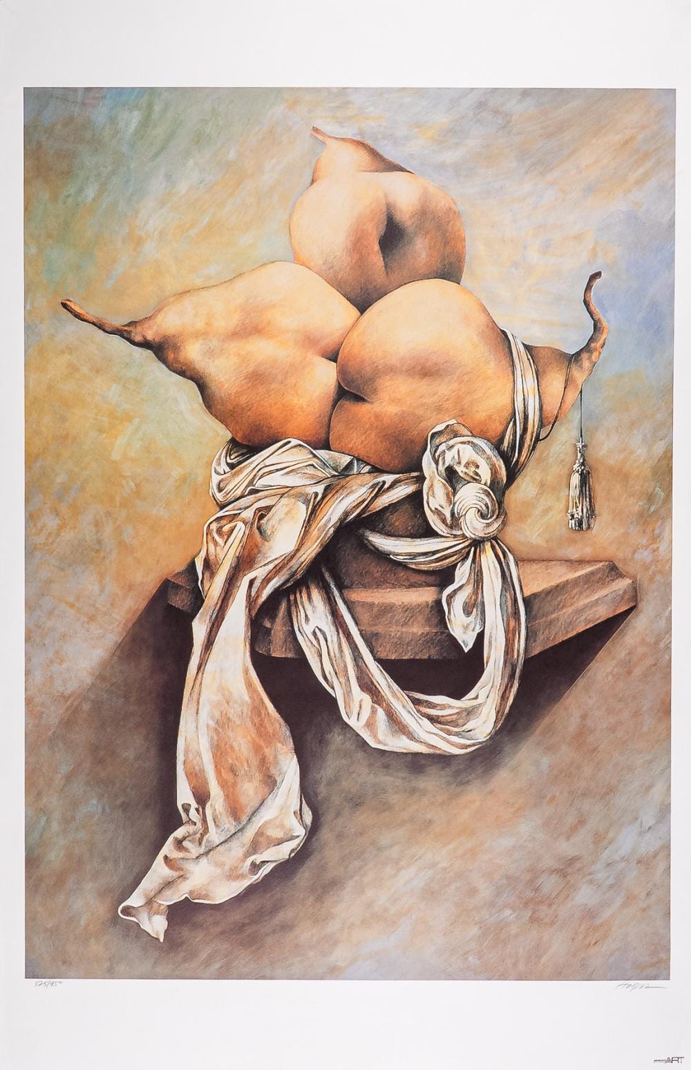 Ari Harpaz comparable auction result: ari harpaz limited edition lithograph on paper pears signed numbered
