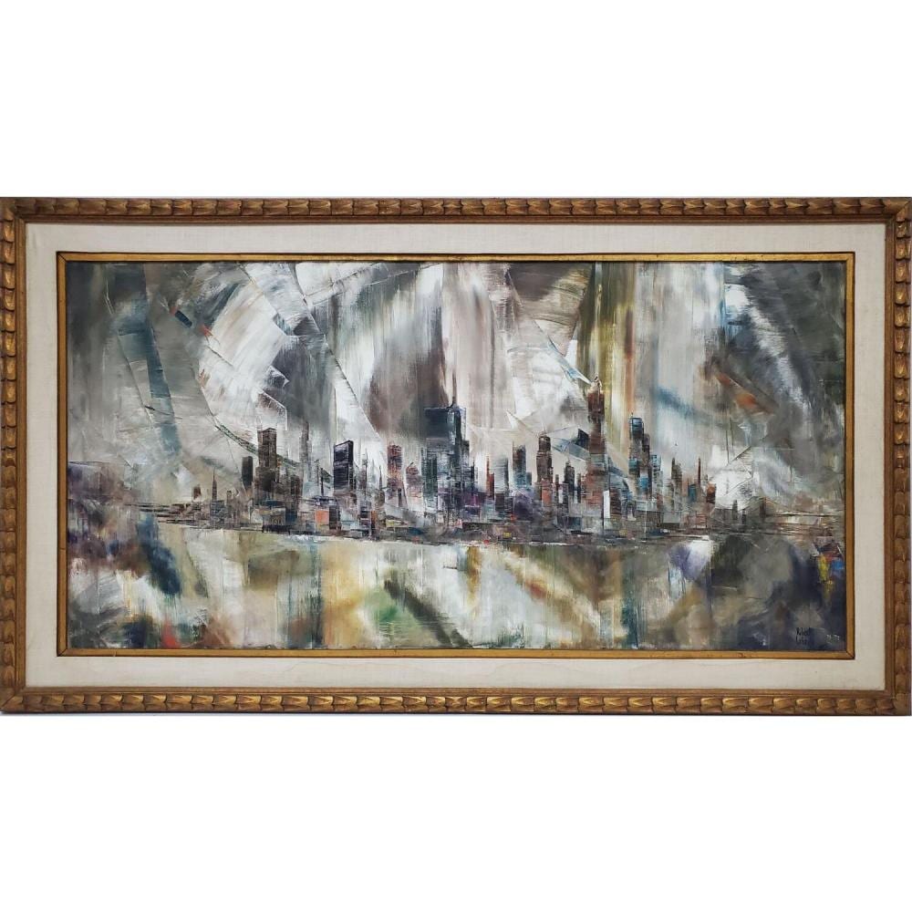 Robert Lebron comparable auction result: robert lebron american 1928 2013 oil painting