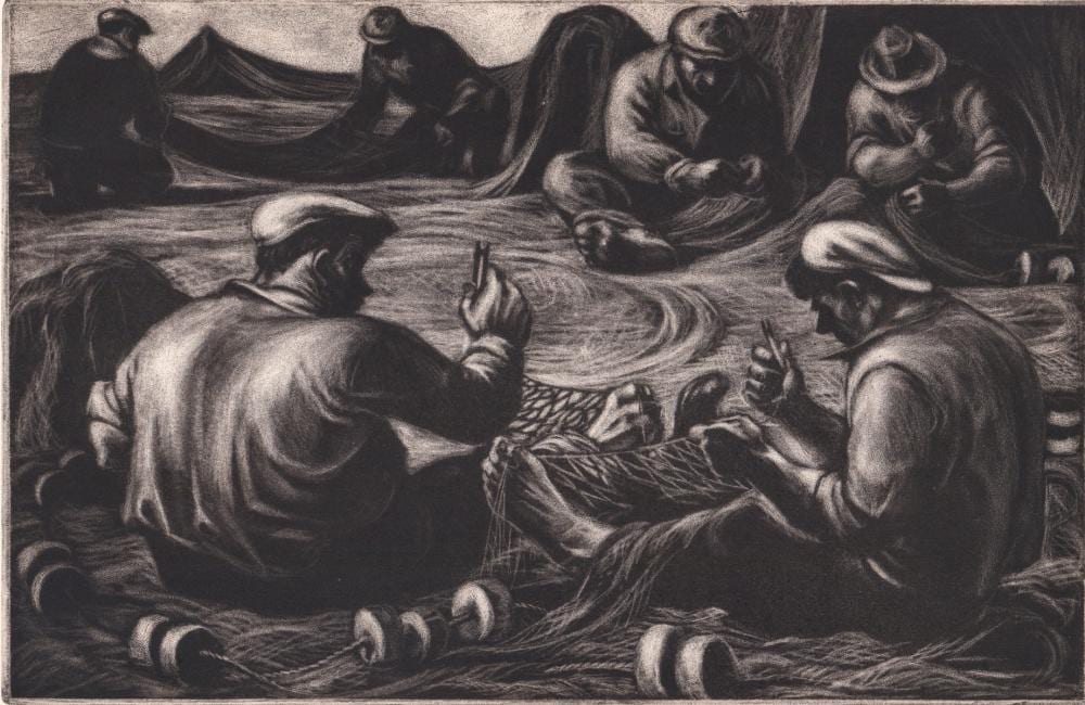 Robert von Neumann comparable auction result: robert von neumann signed etching 6 net menders