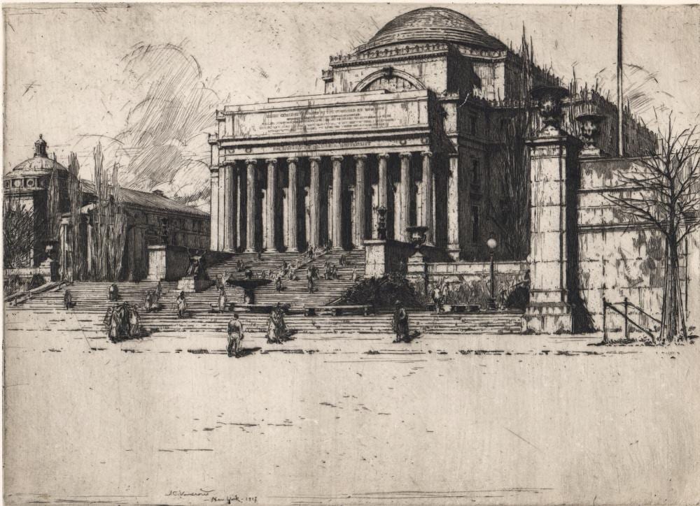 Jan C. Vondrous comparable auction result: jan c vondrous signed etching