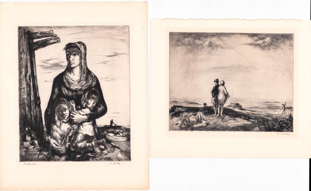 Stephen Csoka comparable auction result: stephen csoka 2 etchings signed