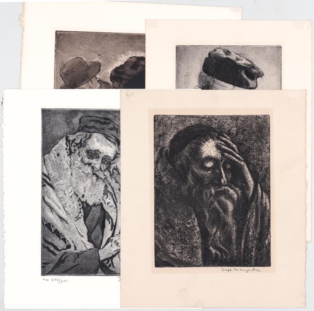 Joseph Margulies comparable auction result: joseph margulies 4 signed etchings aaa people