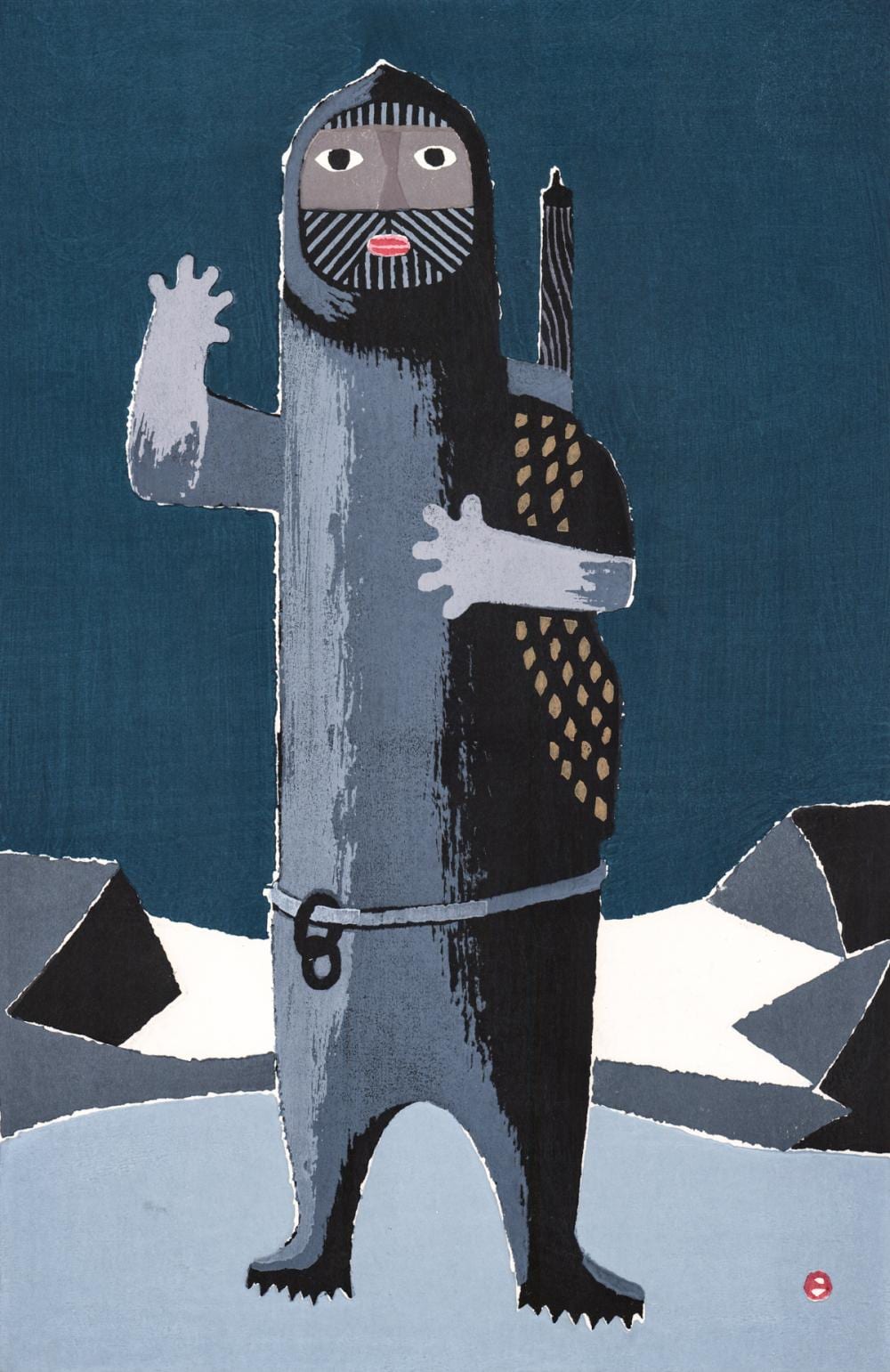 Umetaro Azechi comparable auction result: umetaro azechi s n woodblock snow gorge