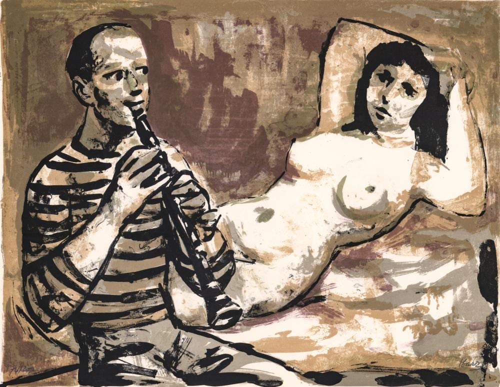 Miquel Ibarz comparable auction result: miguel ibarz s n abstract lithograph nude