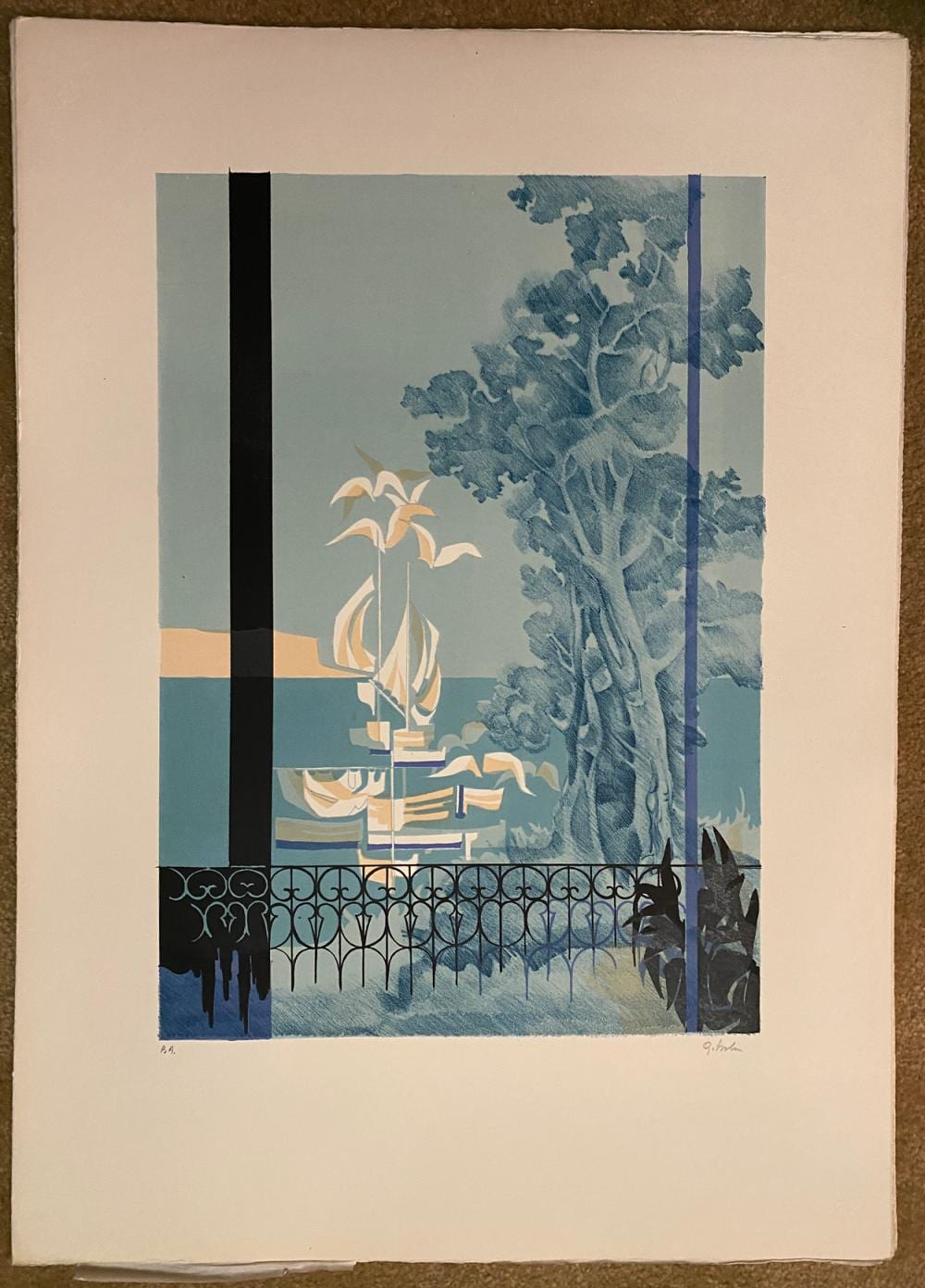 Giancarlo Isola comparable auction result: giancarlo isola italian 20th century signed lithograph on wove paper