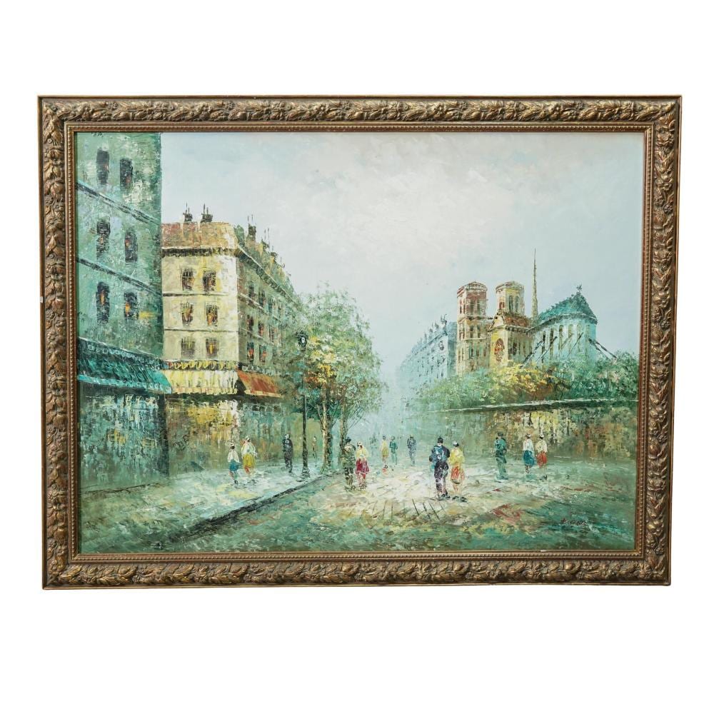 Caroline C. Burnett (American 1877-1950) Parisian Street Impressionist Painting sold by Akiba Galleries, lot 451 — auction record photograph