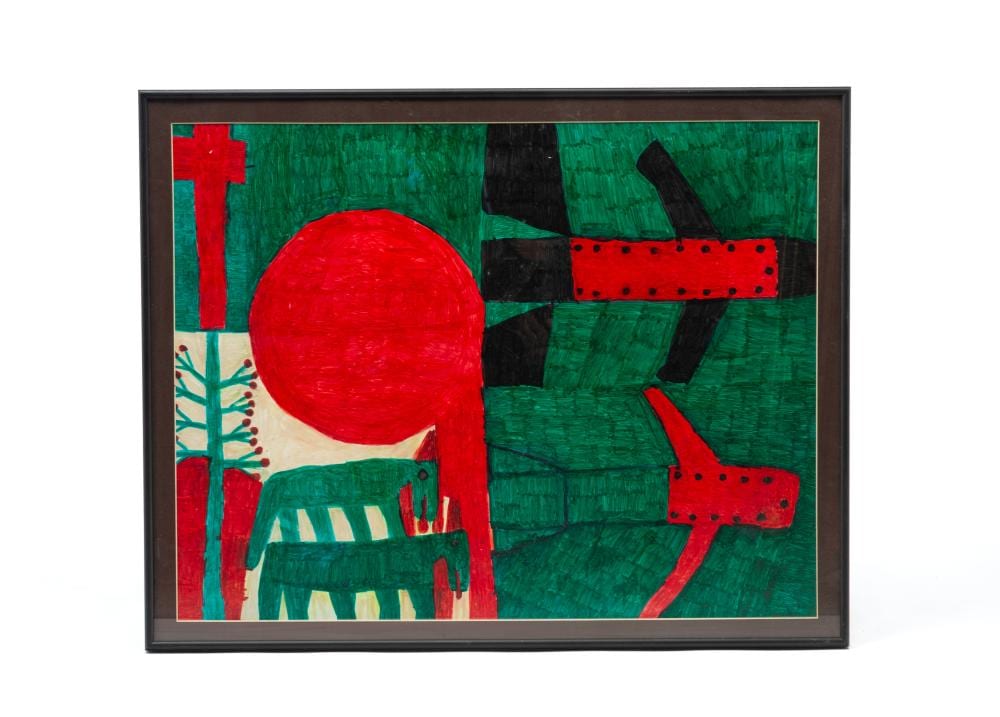 Willie White comparable auction result: willie white louisiana mississippi 1908 2000 outsider art marker drawing 23 25 h 30 w