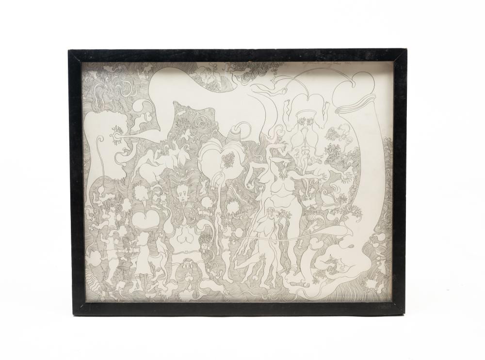 jan dobkowski polish b 1942 dzwini ludzie outsider art pencil drawing dated 1972 frame 20 5 h 25 5 w · Amelia Jeffers · 2026-03-20 Jan Dobkowski comparable auction result: jan dobkowski polish b 1942 dzwini ludzie outsider art pencil drawing dated 1972 frame 20 5 h 25 5 w