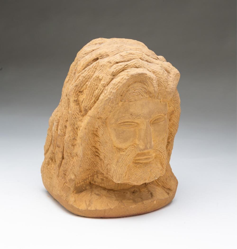 Ernest "Popeye" Reed comparable auction result: ernest popeye reed ohio 1919 1985 folk art carved stone diminutive zeus bust sculpture 8 75 h 6 5 w