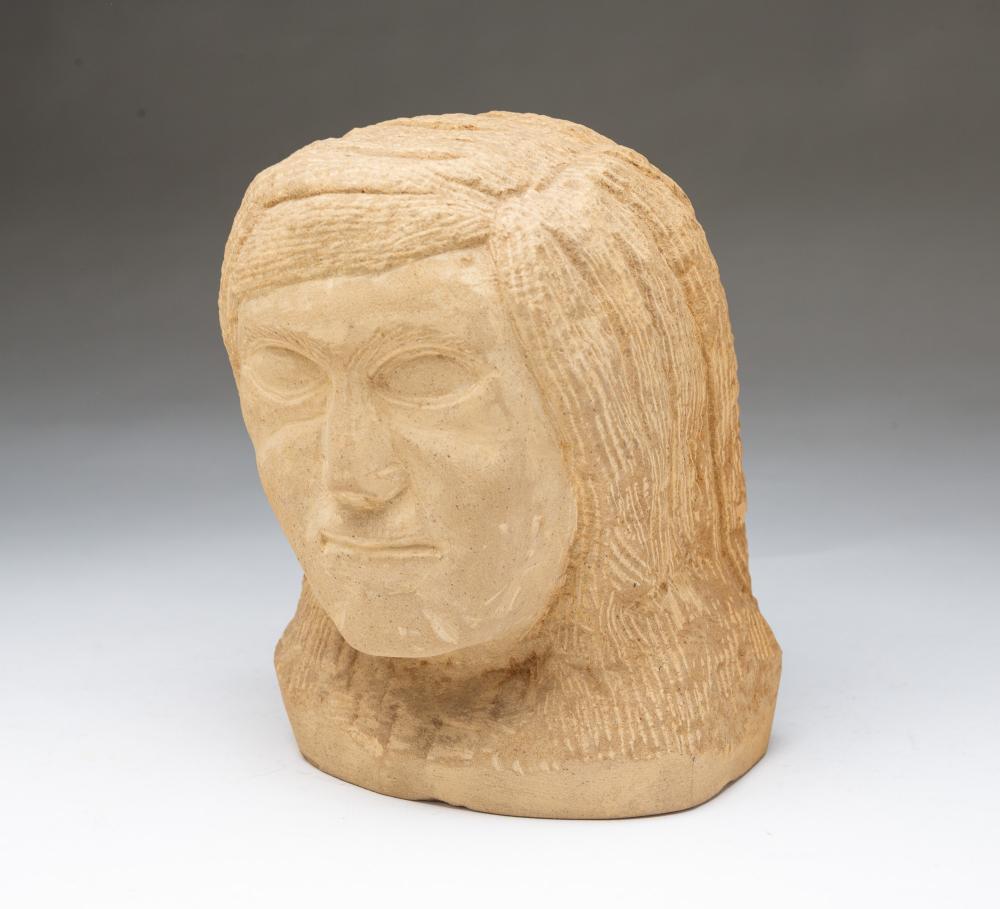 Ernest "Popeye" Reed comparable auction result: ernest popeye reed ohio 1919 1985 folk art carved stone diminutive male bust sculpture 6 5 h 5 w
