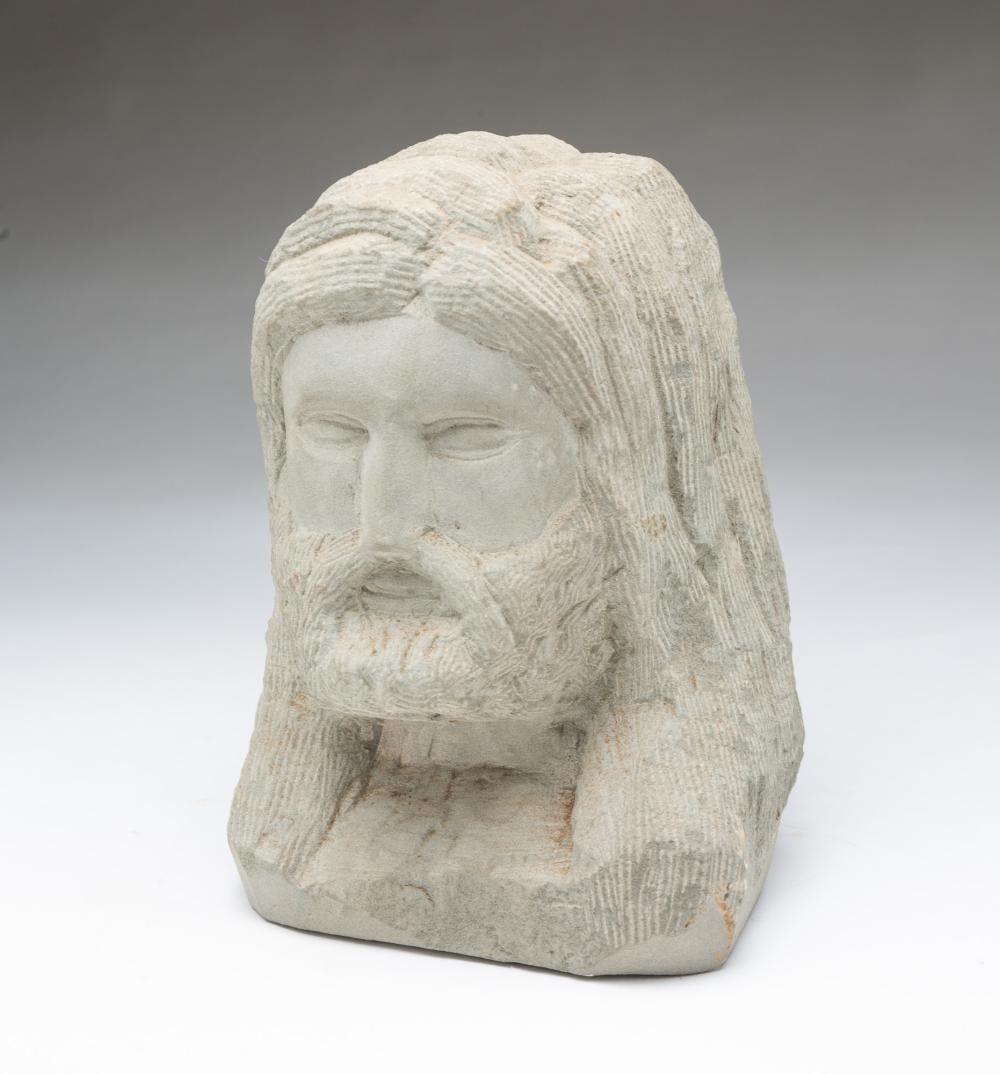 Ernest "Popeye" Reed comparable auction result: ernest popeye reed ohio 1919 1985 folk art carved stone diminutive zeus bust sculpture 8 h 5 75 w