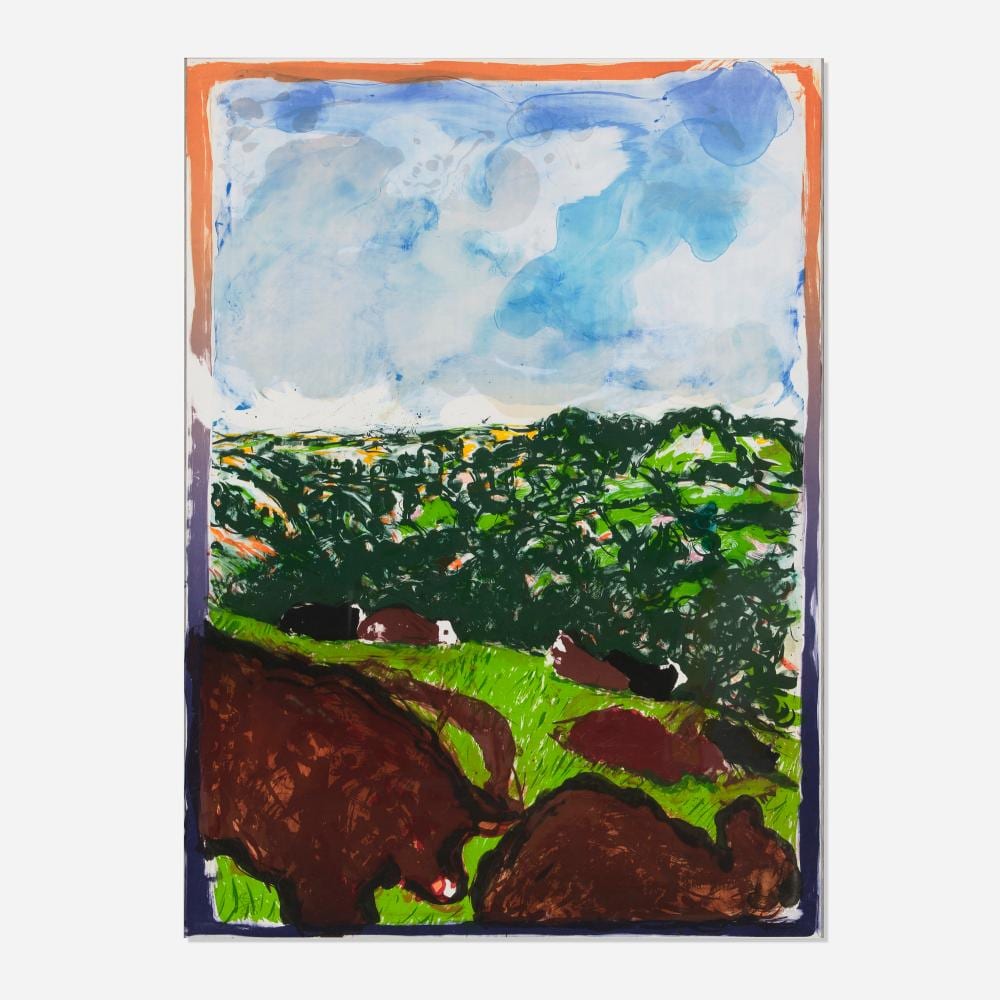 Malcolm Morley comparable auction result: malcolm morley devonshire bullocks