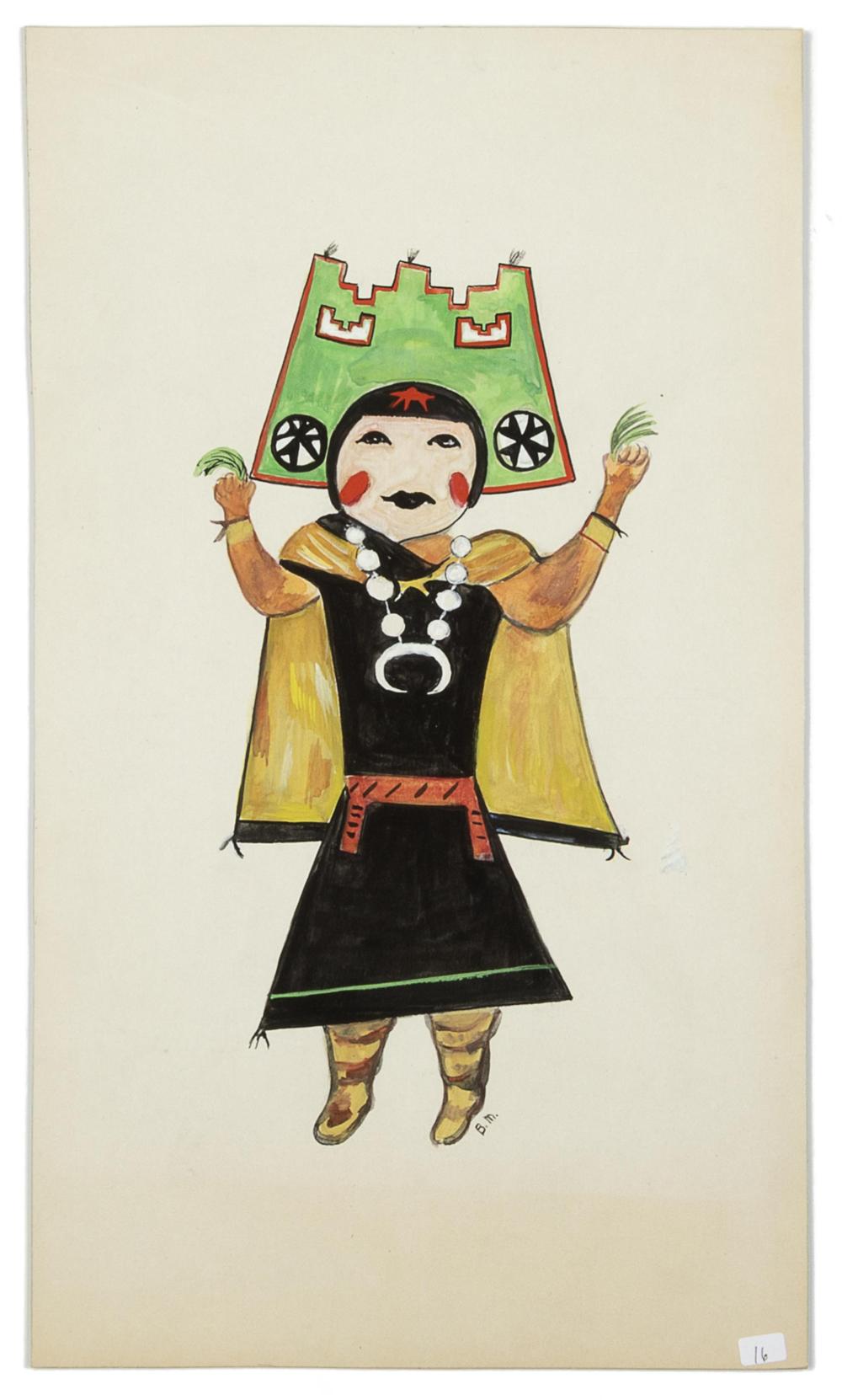 Beatrice Mandelman comparable auction result: beatrice mandelman female pueblo dancer with tableta