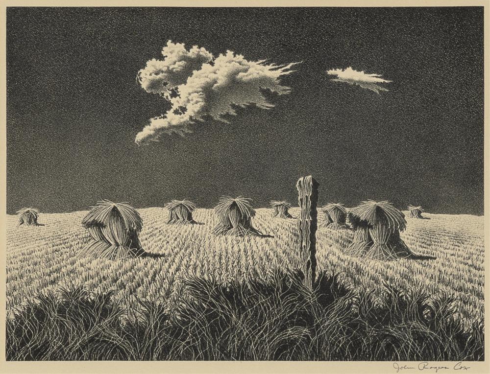 John Rogers Cox comparable auction result: john rogers cox wheat shocks 1951