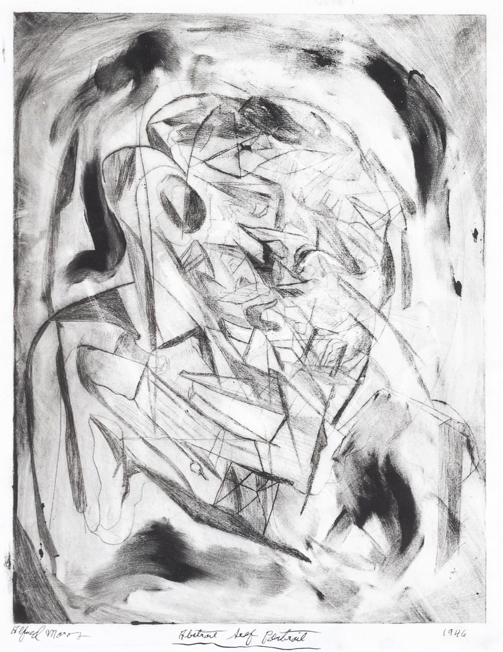 Alfred Gwynne Morang comparable auction result: alfred gwynne morang abstract self portrait 1946