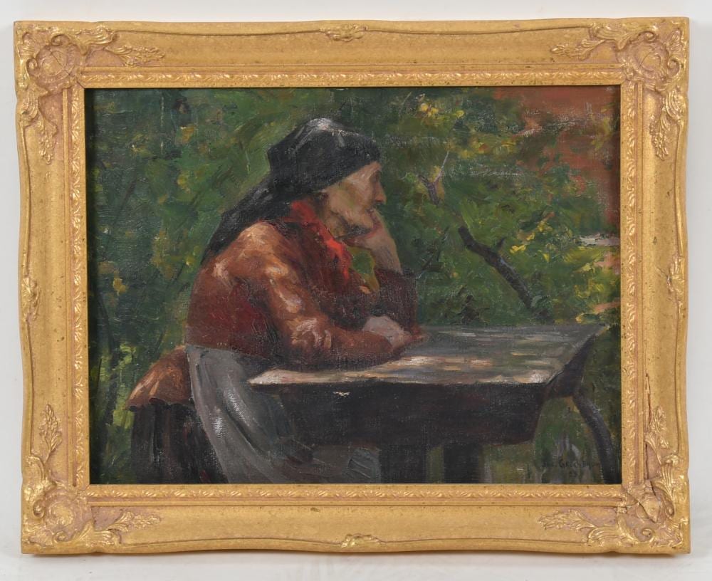Joseph David Greenbaum comparable auction result: joseph greenbaum american 1864 1940 woman in a park