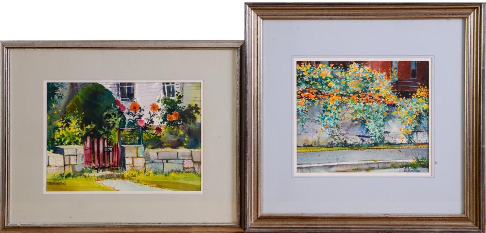 bernard gerstner 1925 2017 two street scenes · Casco Bay Auctions · 2026-03-14 Bernard Gerstner comparable auction result: bernard gerstner 1925 2017 two street scenes