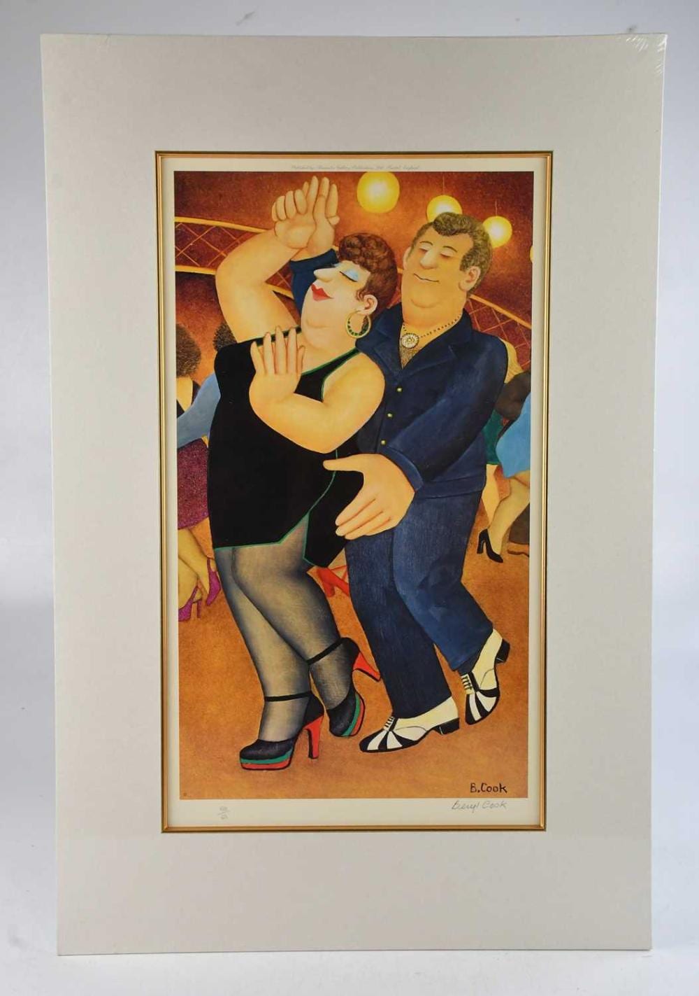 Beryl Frances Cook comparable auction result: beryl cook 1926 2008 pencil signed limited edition print dirty dancing numbered 520 650 53 x 30cm mounted with certificate of authenticity