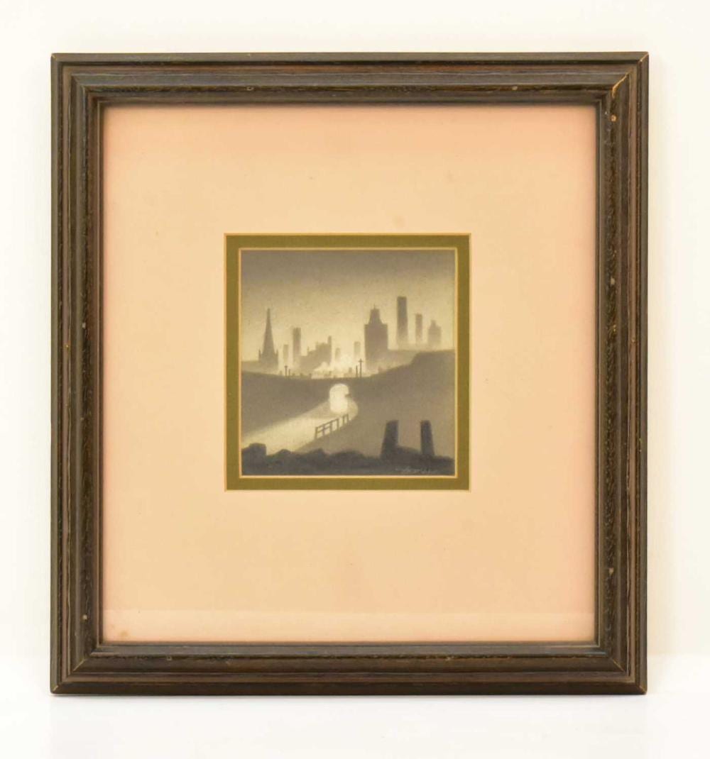 Trevor Grimshaw comparable auction result: trevor grimshaw 1947 2001 pencil and graphite canal signed dated 1978 verso 7 5 x 10cm framed and glazed