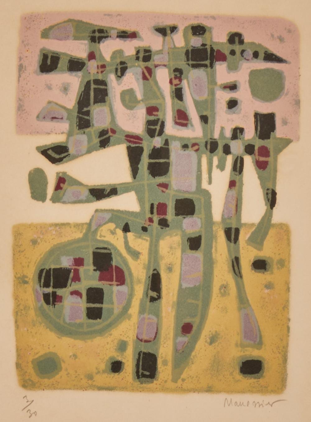 Alfred Manessier comparable auction result: alfred manessier