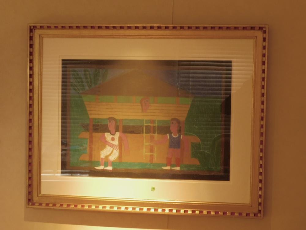 Eddie Arning comparable auction result: eddie arning framed pastel
