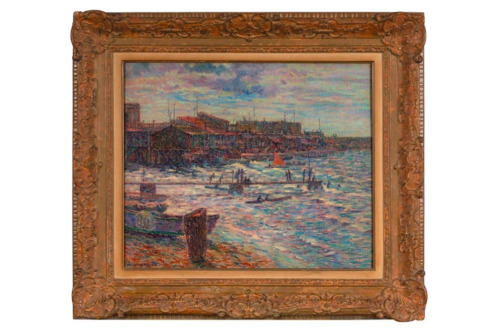 Henri Aurrens comparable auction result: henri aurrens 1873 1934 soir d t la pointe rouge marseille