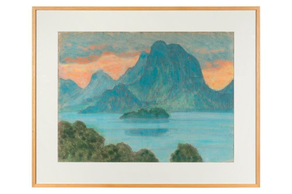 Jean-Francis Auburtin comparable auction result: jean francis auburtin 1866 1930 la montagne d entrevernes vue de talloires lac d annecy