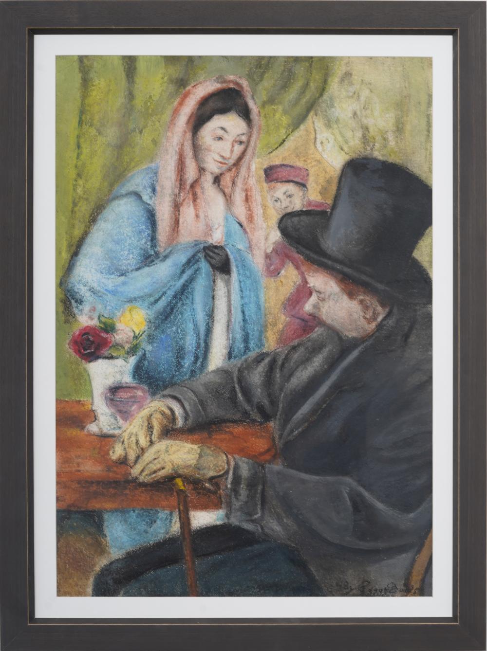 Peggy Dodds comparable auction result: peggy dodds 1900 1987 large surrealist signed mixed media interior scene oil pastel on paper