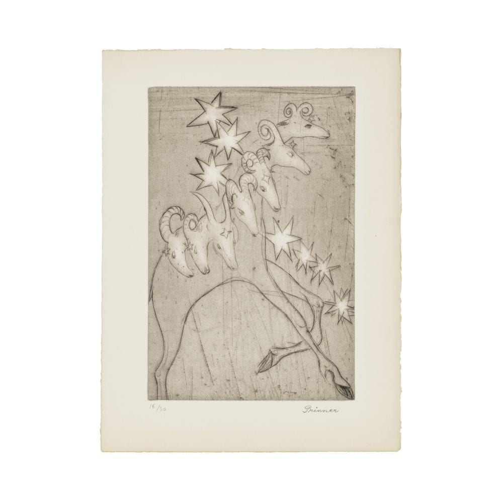 Anton Prinner comparable auction result: anton prinner 1902 1983 sans titre eau forte en noir sur archessign e et num rot e 16 3038 x 28 5 cmetching in black on arches paper signed and numbered 16 30