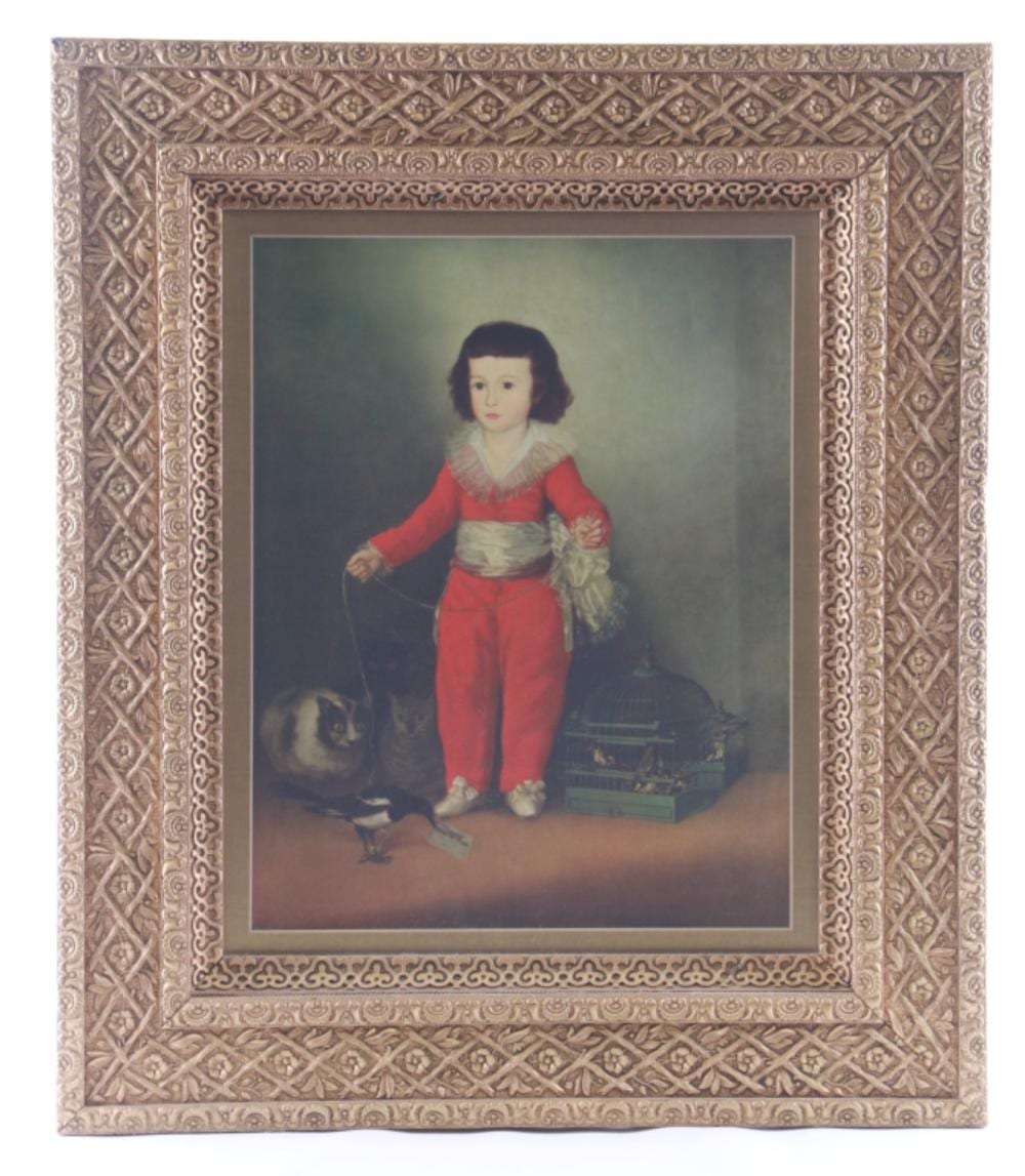 Francisco de Goya comparable auction result: francisco de goya goya s red boy litho 1950s