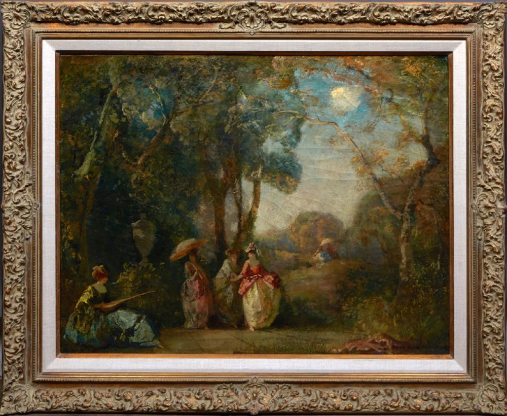 Frederick Ballard Williams comparable auction result: frederick ballard williams american new york 1871 1956 a stroll through the park h 27 3 4 in w 35 3 4 in framed h 37 1 2 in w 45 1 2 in